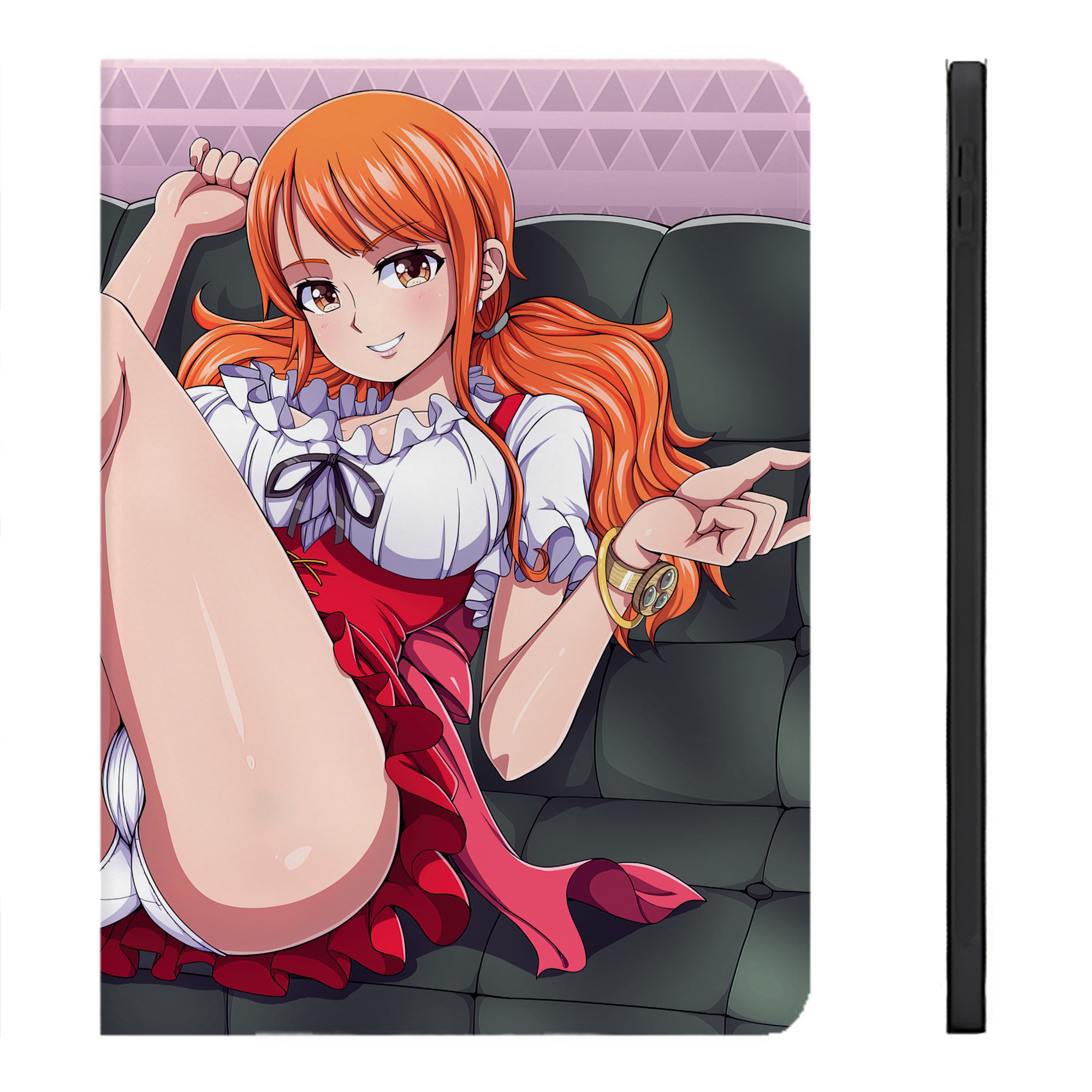 （画像用） ワンピース ONE PIECE IPadケース ペンホルダー付き ブックスタイルデザイン